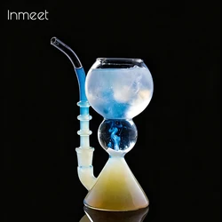 Inmeet Absinthe Glass/Glass Cup with Straw/Cocktail Glass/High Borosilicate Heat-Resistant Glass Cup