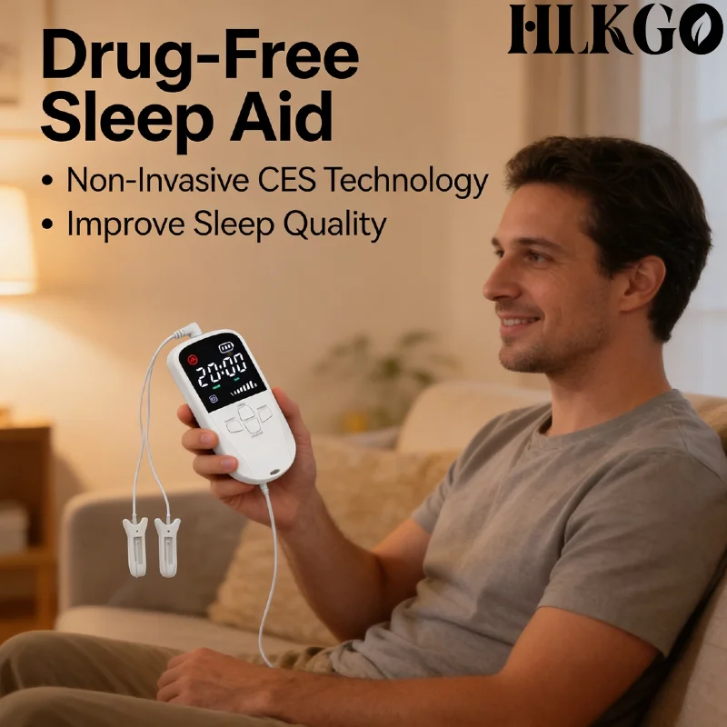 Professional Grade Vagus Nerve Stimulator, Rechargeable VNS Ear Clip for Deep Sleep Induction Panic Disorder Depression Relief