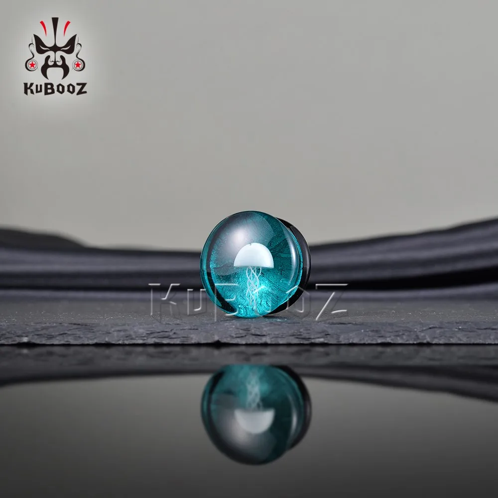 Imagem -04 - Vidro Azul Jellyfish Ear Expansores Brinco Piercing Jóia do Corpo Plugs e Calibres Strechers e Túneis 28 Pcs Atacado