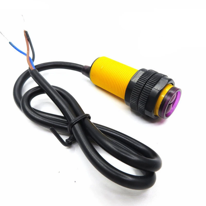 Smart Car Robot E18-D80NK Infrared Obstacle Avoidance Photoelectric Sensor Proximity Switch 3-80cm Detection Range Adjustable