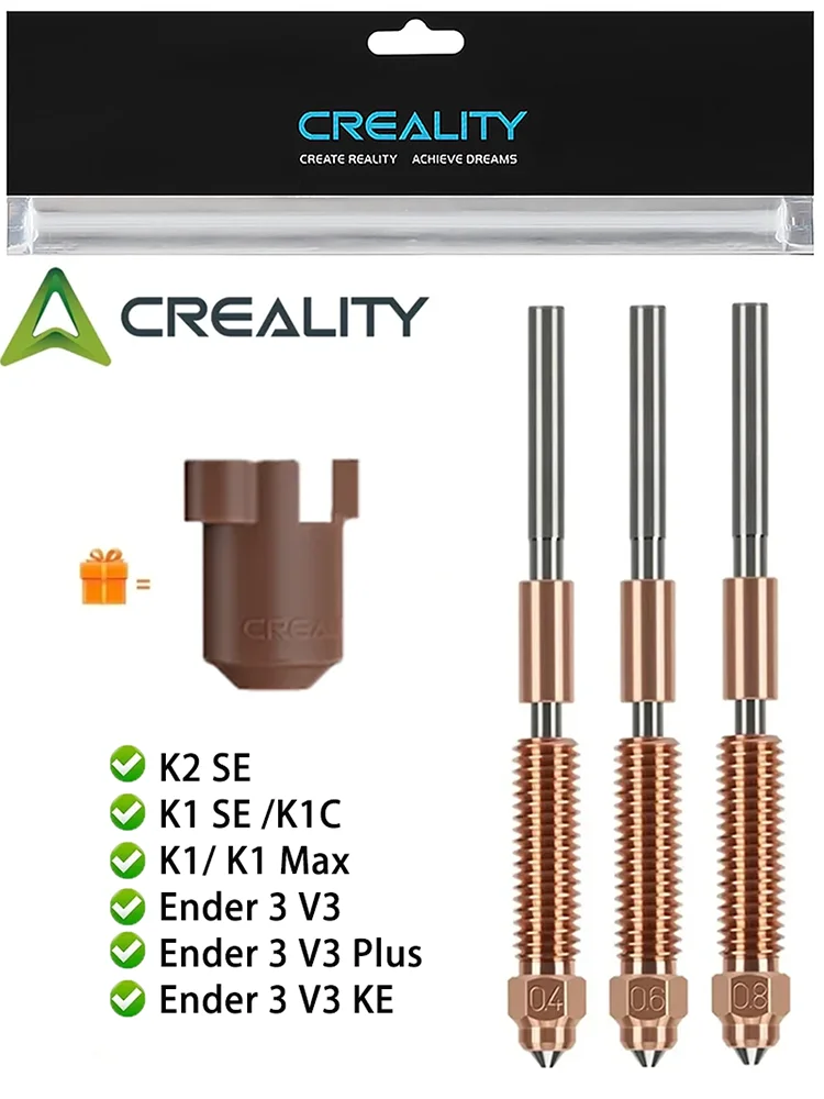 Dysza Creality K2 SE 0.4mm 2 SZT., Dysza Unicorn Quick-Swap, do drukarek 3D Creality K1C/Ender 3 V3 Plus/3 V3/3 V3 SE KE — zdjęcie produktu 7