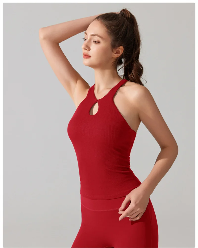 Strap Sports Vest Woman Slim V Neck Sleeveless Backless Top Women Running Gym Yoga Tops Lady Workout Fitness Clothes