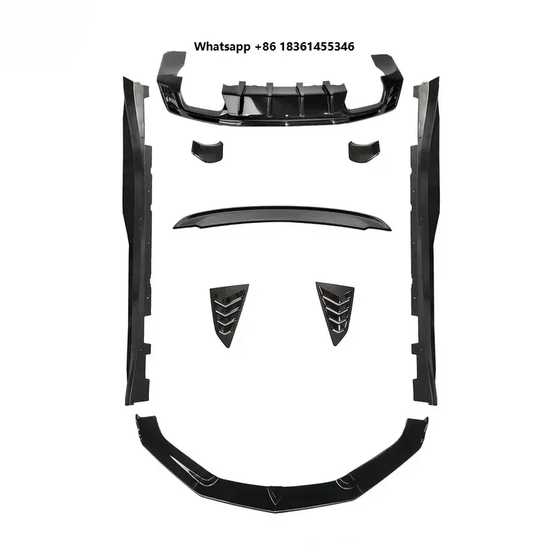 

Full Wide Body Kit - Upgr Facelift Bumper Lip Side Skirt Rear Spoiler Auto Accsori