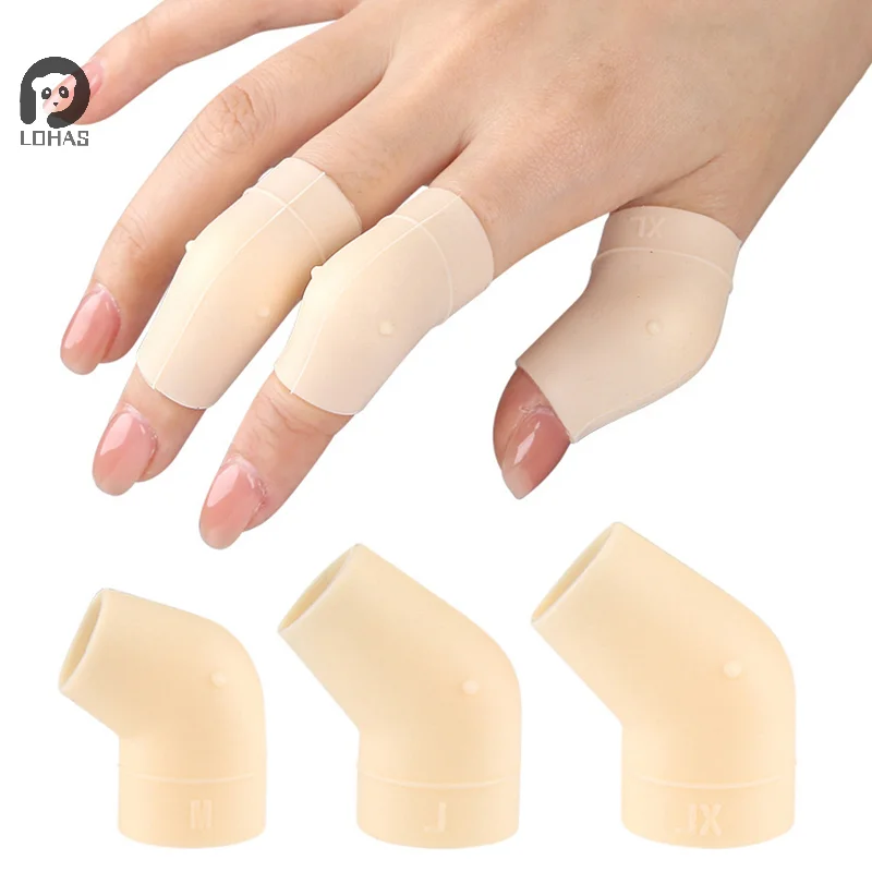 1 قطعة واقيات كم الأصابع من السيليكون توفر الإغاثة لتكسير الأصابع والذرة والبثور وحماية النسيج