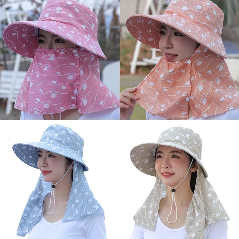 Outdoor Tea Picking Hat Spring And Summer Women Tea Shawl Shielding And Neck Hat Outdoor Picking Face Sha E6l2