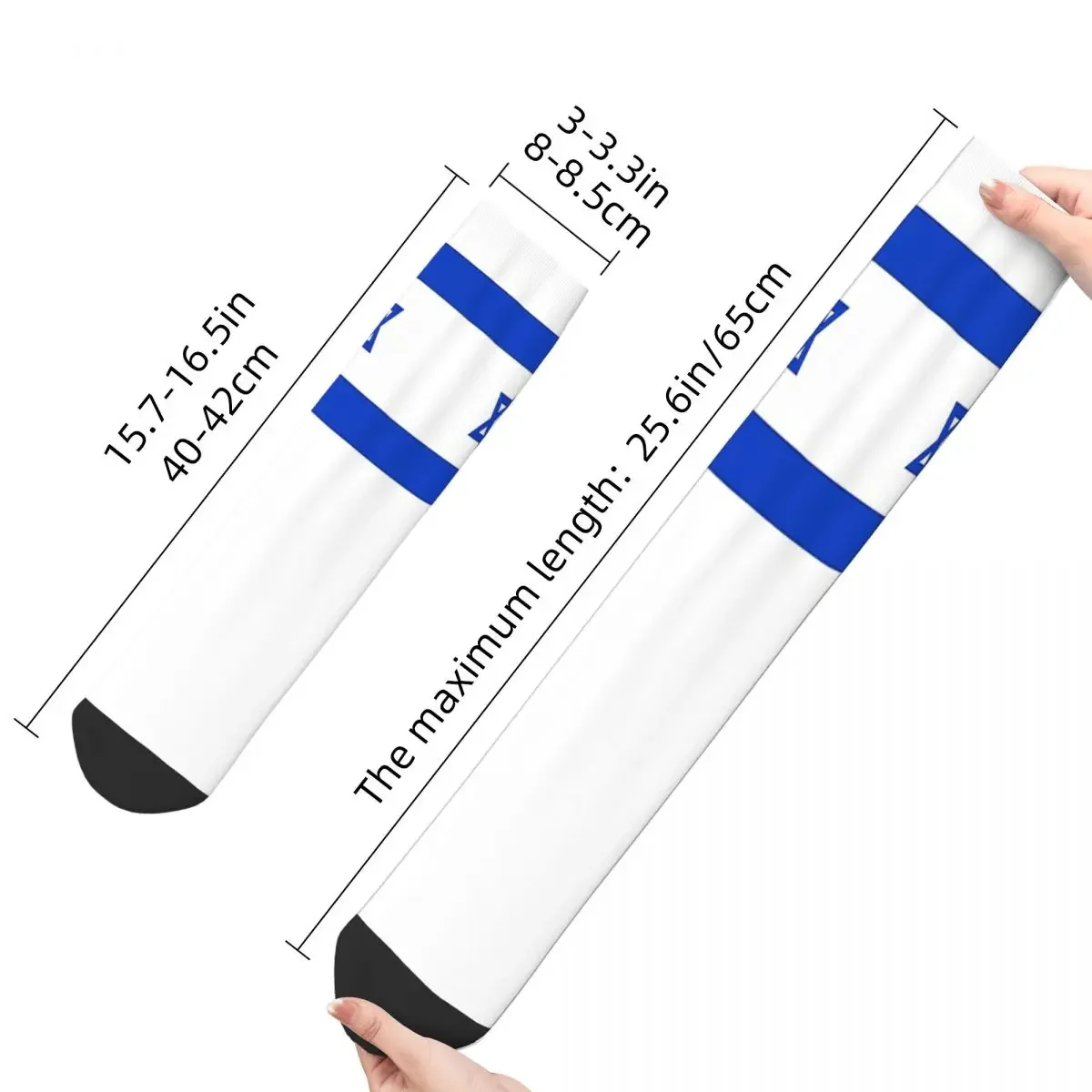 علم إسرائيل الجوارب الذكور الرجال النساء جوارب الربيع الهيب هوب #5