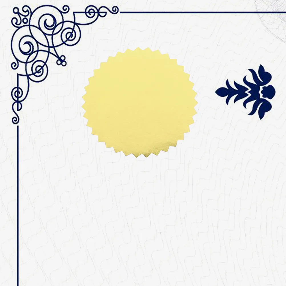 2 Rolls Steel Seal Stickers Certificate Award Decorative Small Stickers for Medals Event Diploma Graduation Certificates