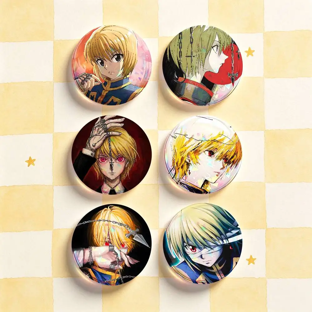 K-Kurapika H-HUNTER H-HUNTER Custom Badges 75mm 44mm 25mm 32mm 58mm Hat Backpack Accessories Toys Collect Gifts Large