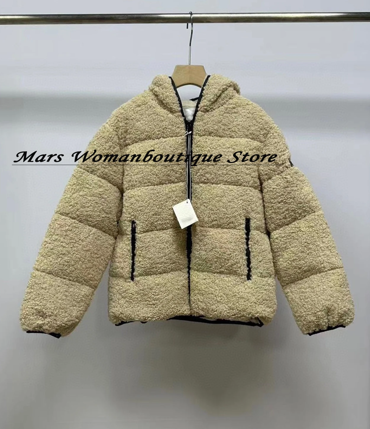 Chaqueta suelta de plumón de ganso blanco con capucha para mujer, abrigo informal para mujer, grueso, alta calidad, cordero, otoño, invierno, nuevo