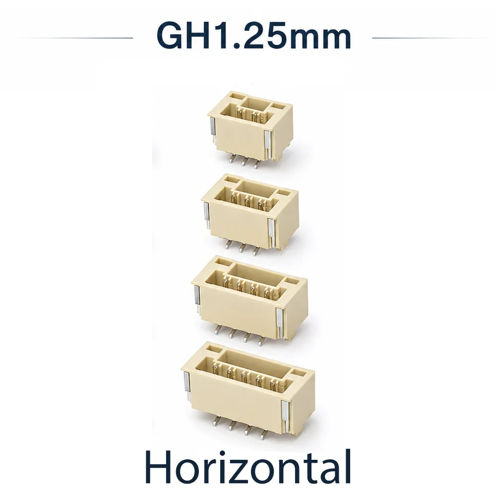 20pcs GH1.25mm Connector Kit 2P 3P 4P 5P 6P 8P 10P 12P Housing Vertical Horizontal Socket Terminal Wire to Board Plug