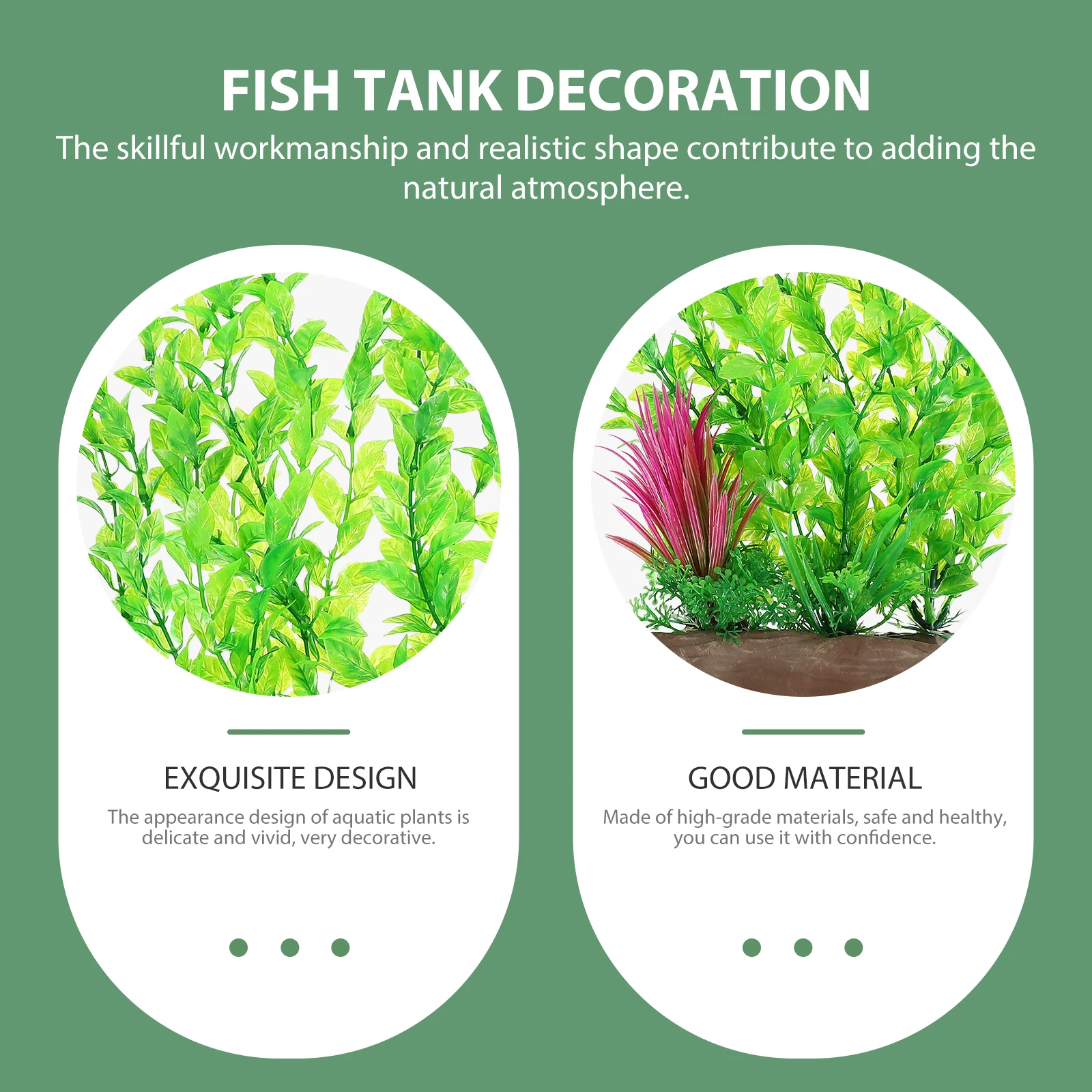 

Wear-Resistant Fake For Fish Tank Decorative Faux Accessories Safe Vivid Aquarium Decor Desktop Faux Plant Floating