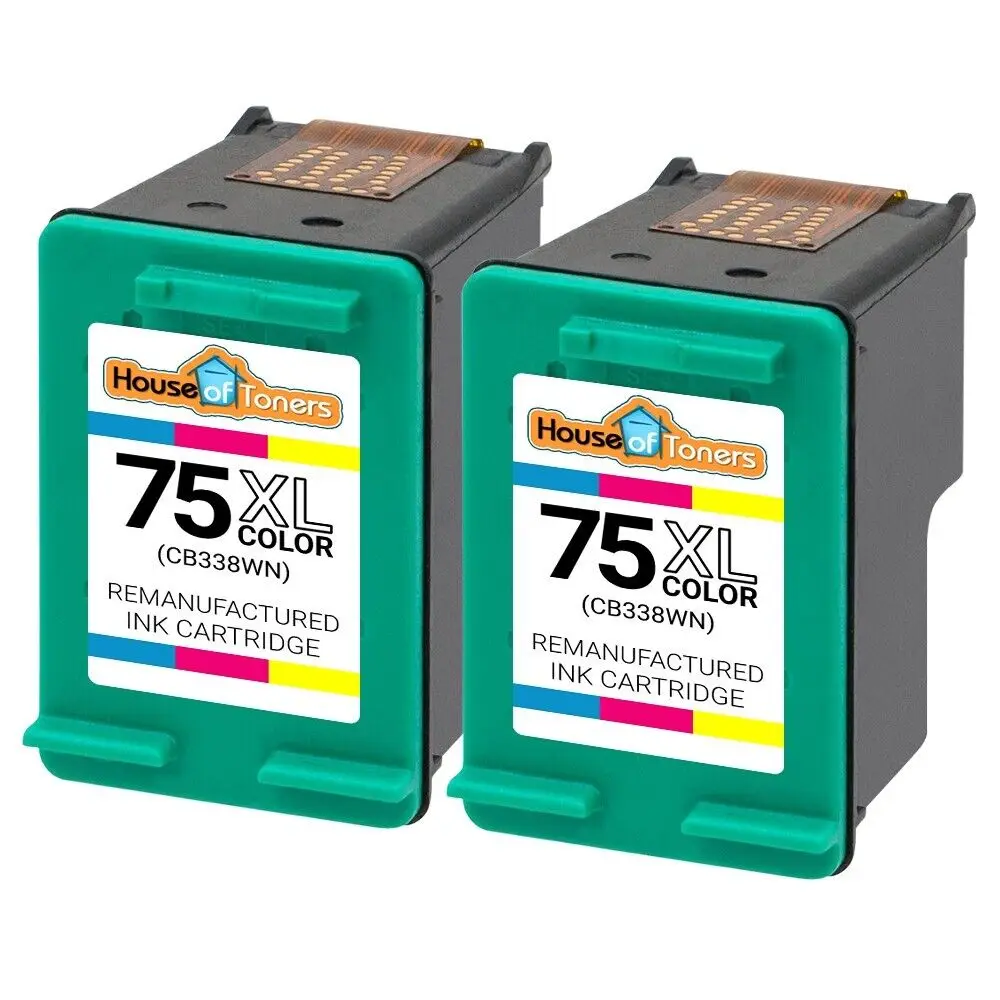 2 PK para HP #75 XL Color para Officejet J5790 J6405 J6410 J6424 J6450 J6480 J6488