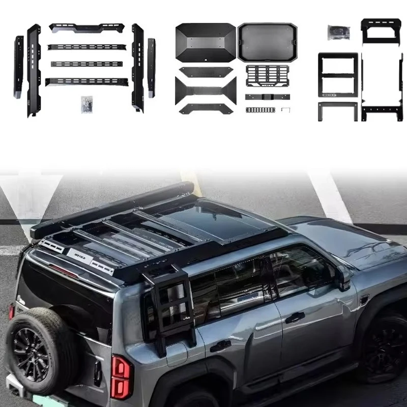 

Высококачественная внешняя 3-секционная выдвижная боковая лестница-платформа из сплава для крыши, боковая сумка на рейлинг для аксессуаров Byd Leopard 5