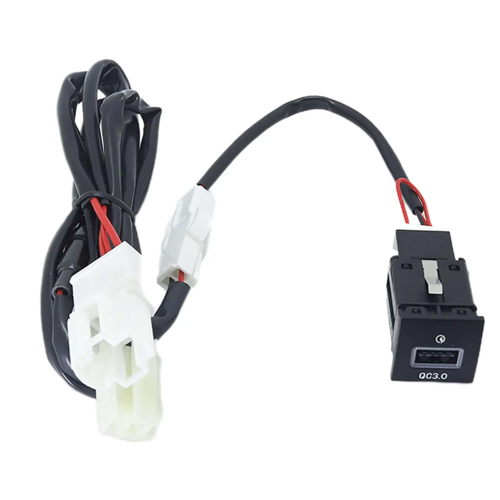 Carregador de carro cablagem Premium Power Adapter, PD carregamento rápido com luzes LED, Adaptador de carregador de telefone do carro para Golf 06-12