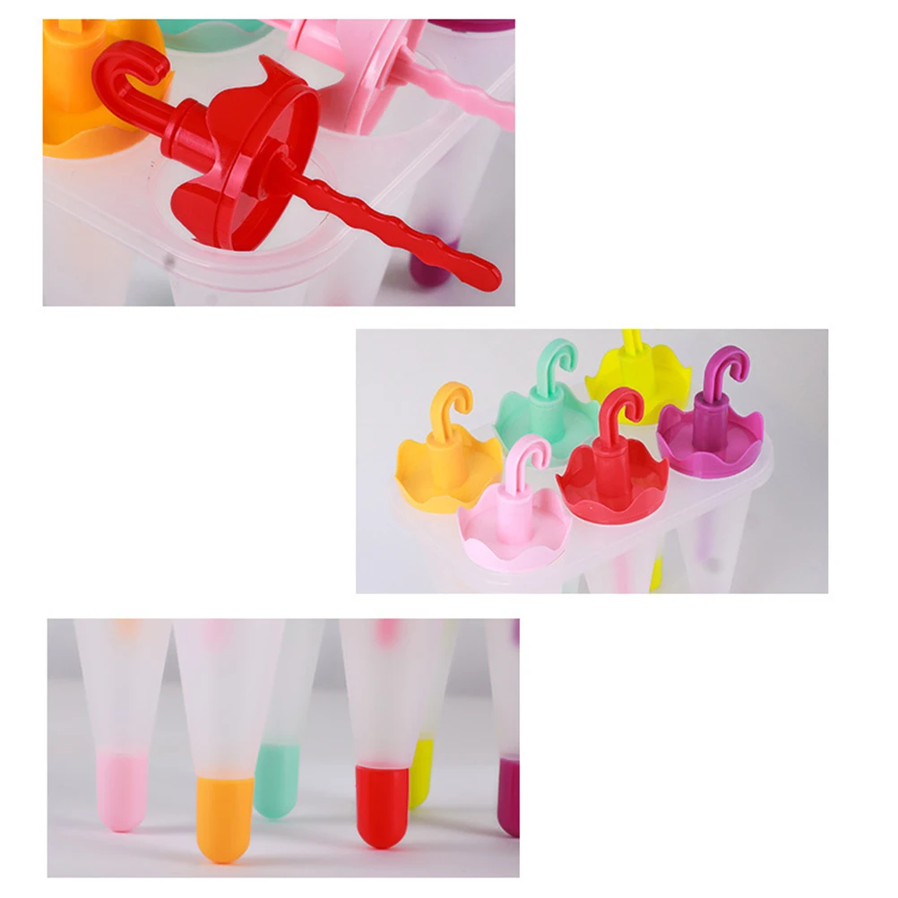 

6 PCS Ice Cream Mold Cube Trays for Silicone Molds Reusable Popsicles Maker Household Cubes
