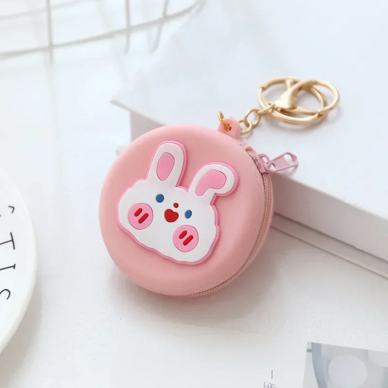 Carino Kawaii Silicone portamonete portachiavi Mini portafoglio frizione per donne ragazze