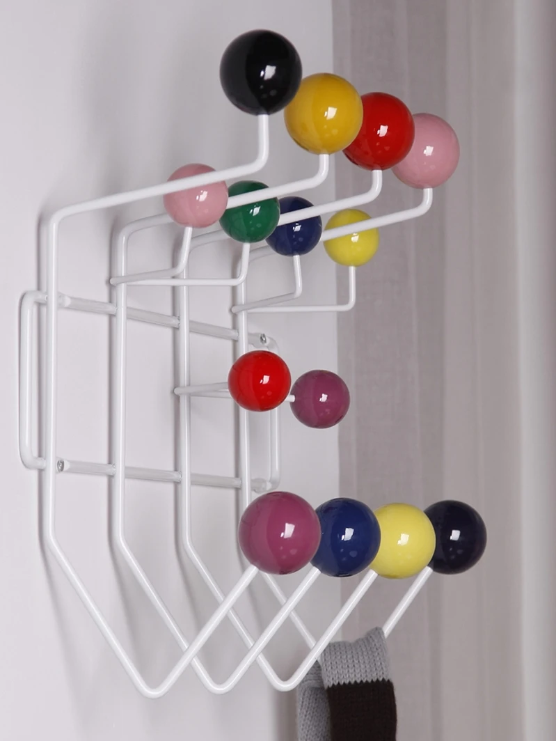 

Multicolor Hange Furniture Coat hanger Ball Rack Milti-purpose Hook For Wall Ornaments For Kid Gift Metal Bag Decor hat stand