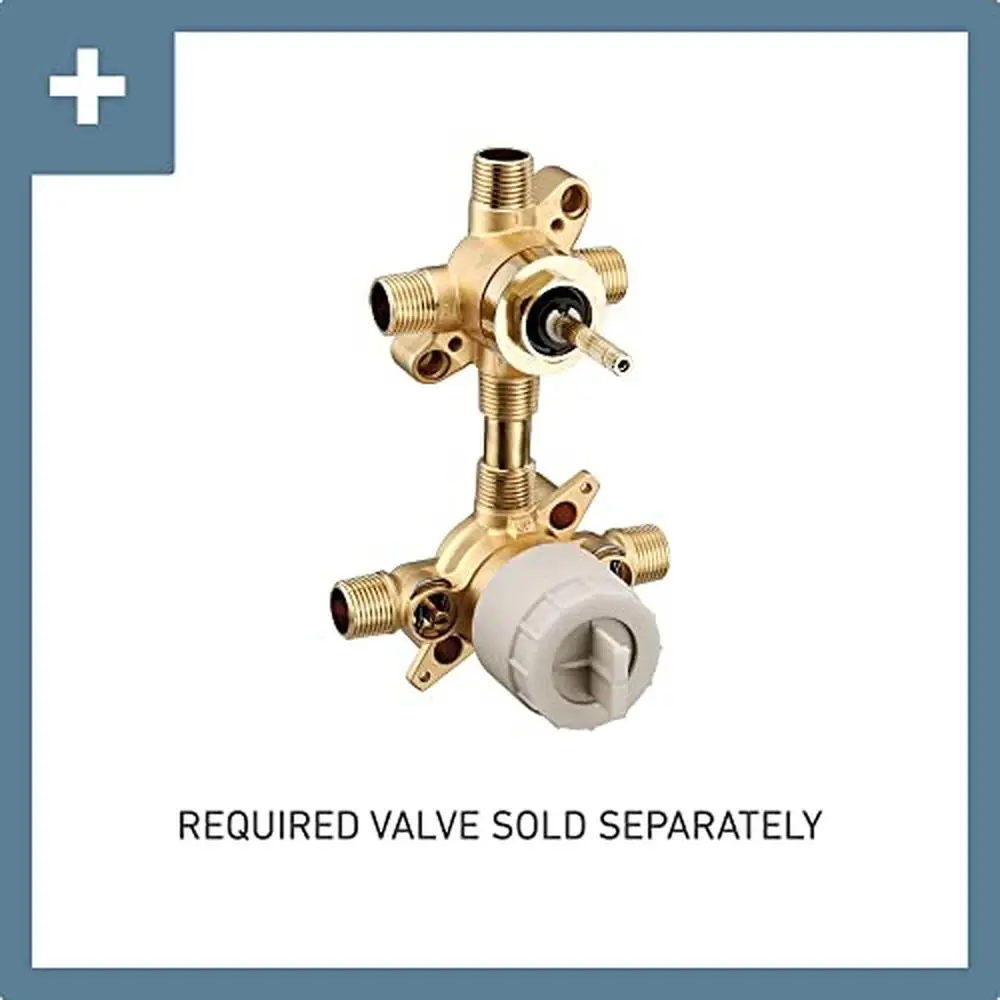 Gold Brushed M-CORE 3-Series 2-Handle Shower Trim with Transfer Valve Volume Control Pressure-balancing Capabilities Integrated