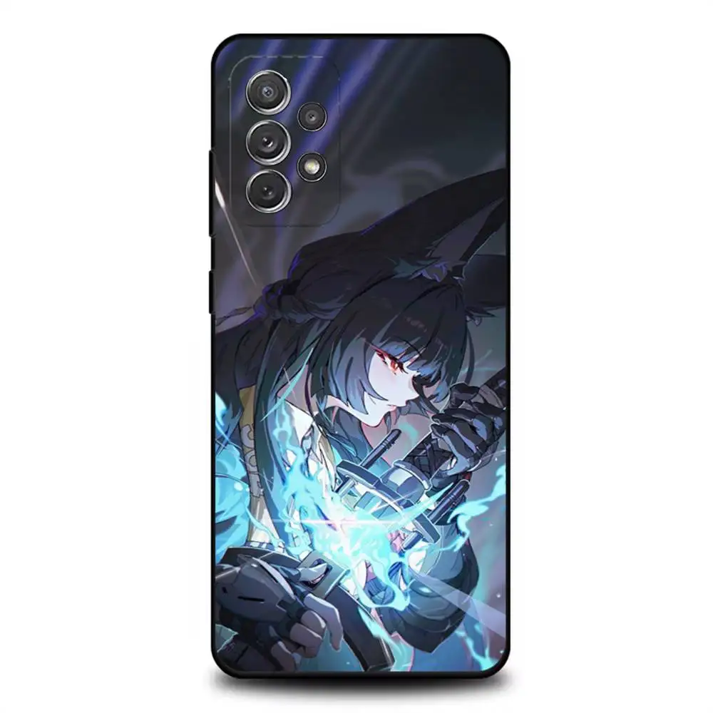 حافظة هاتف H-Hoshimi M-Miyabi ZZZ لهاتف سامسونج S 25,24,23,22,30,21,10,9,Ultra,Plus,Lite,FE,4,5G حافظة ناعمة سوداء