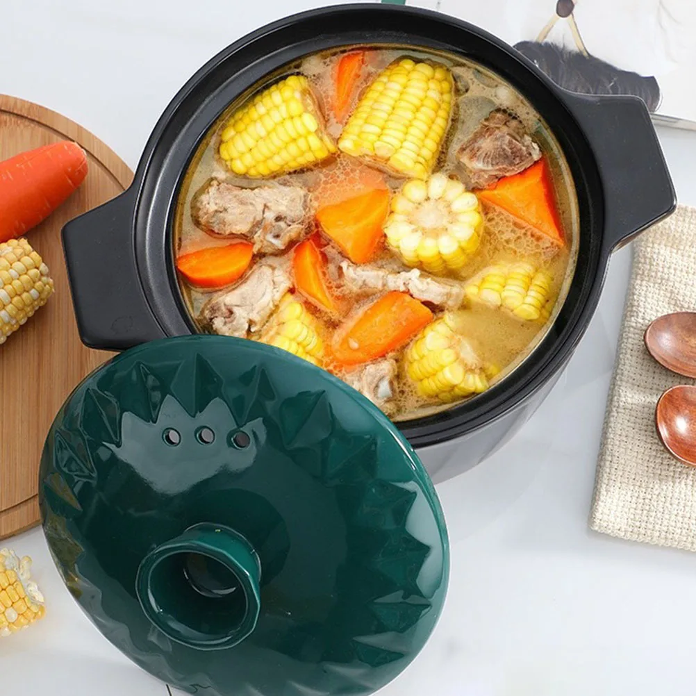 

1Pcs Ceramic Casserole Pot for Soup Oatmeal Cooking Home Restaurant Use High Heat Retention Non-Stick Stew Pot Kitchenware