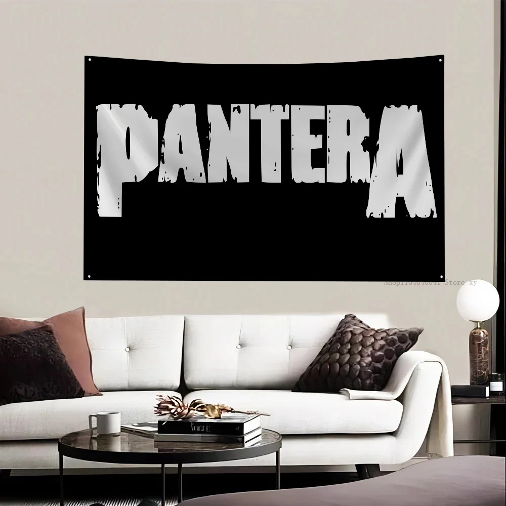 1pc Pantera Flag Flags And Banners Four Hole Polyester Outdoor Decor Room Aesthetic