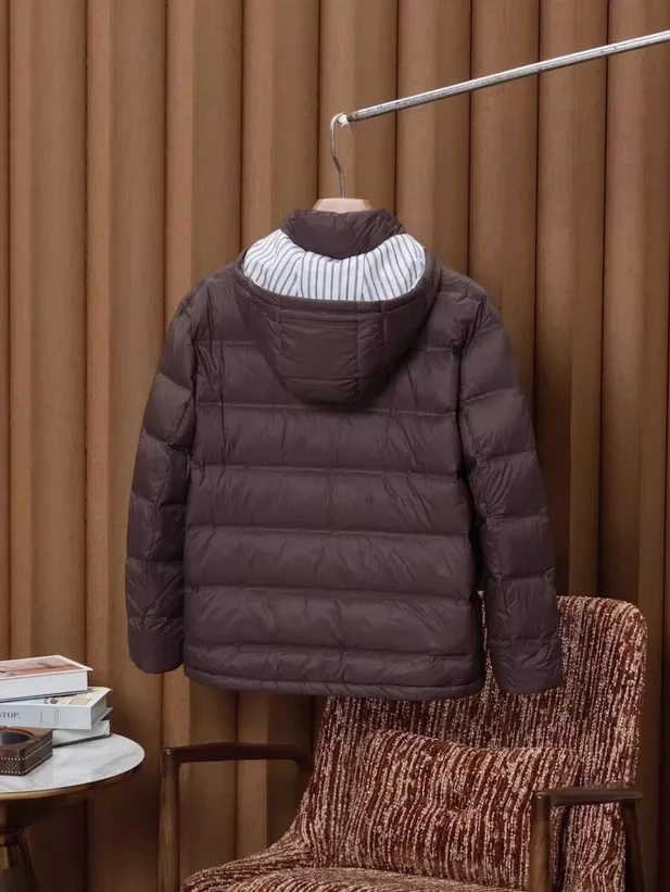 เสื้อแจ็คเก็ตขนห่านแบบมีฮู้ด BC Italian Old Money