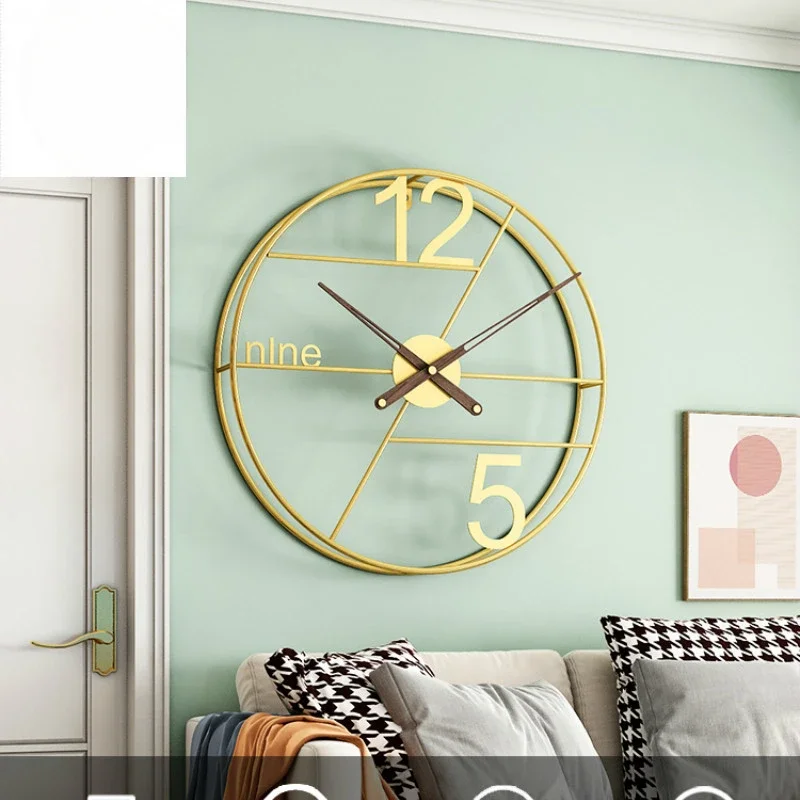 Nordic Minimalist Wall Clock Living Room Gold Oversized Big Wall Clock Modern Design Luxury Artistic Creative Home Watch W6C Hot