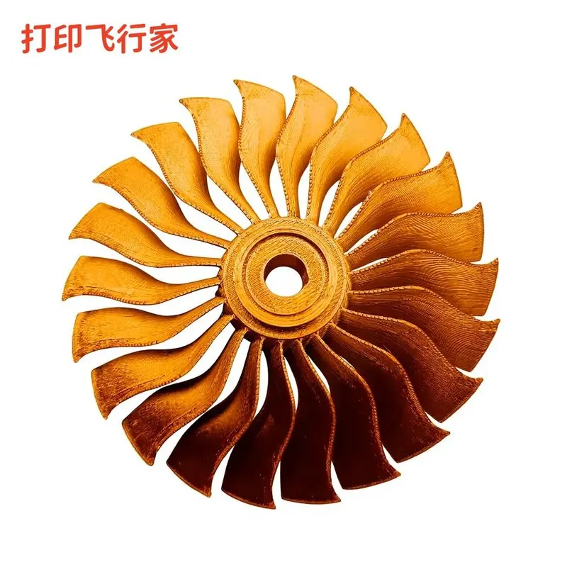 Generic 3D Printed Turbine Fan Blade Model Jet Aircraft Engine Simulation Display Decor Collection