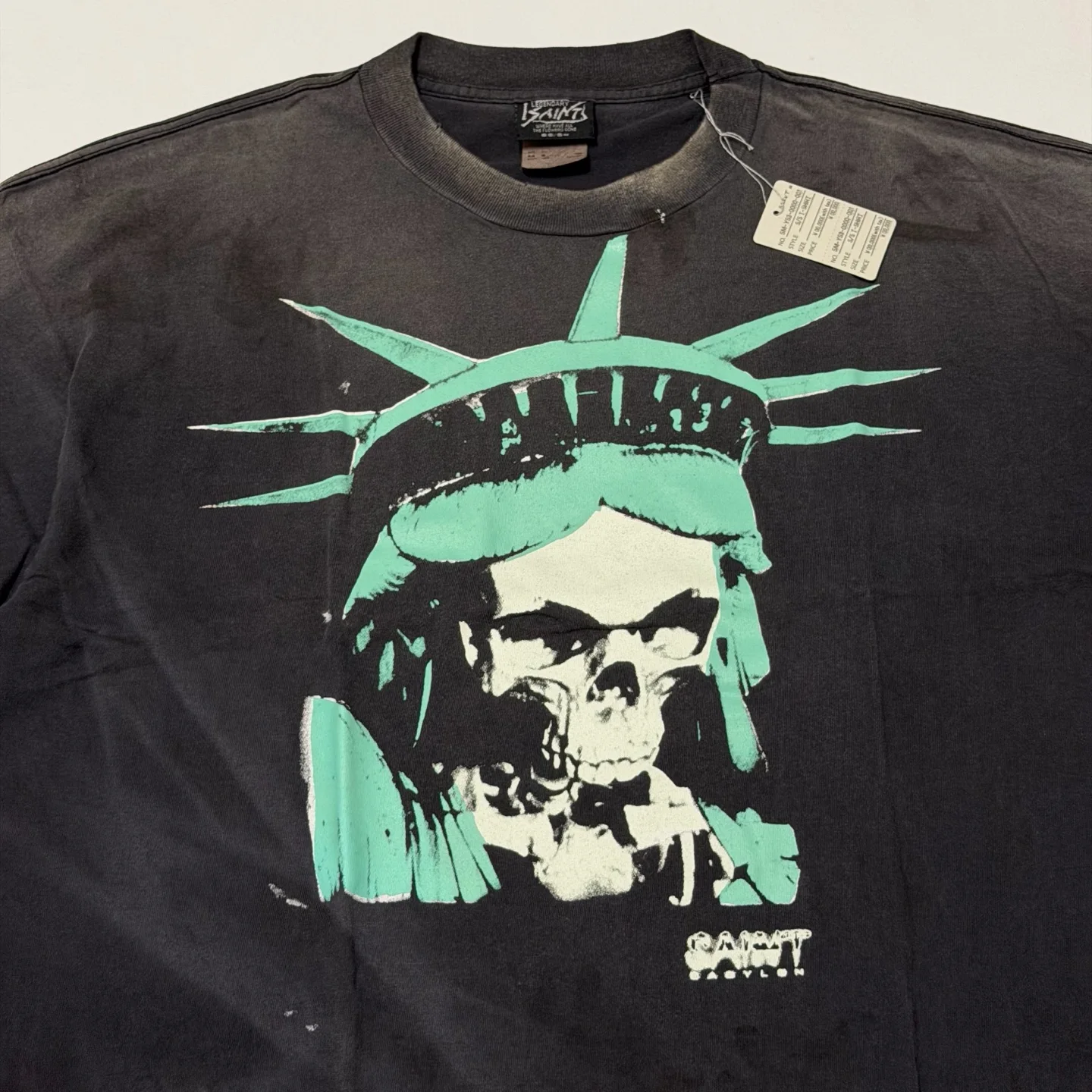 2026ss Saint Skull Statue of Liberty 666 Printed Women Men T shirts tees Top Quality Men Casual Cotton T shirt