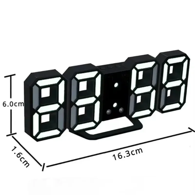 Table  3D LED Digital Alarm Clock Wall Clock Time/Date/Temperature for Home Kitchen Offices Clock Decoration Garden Clocks