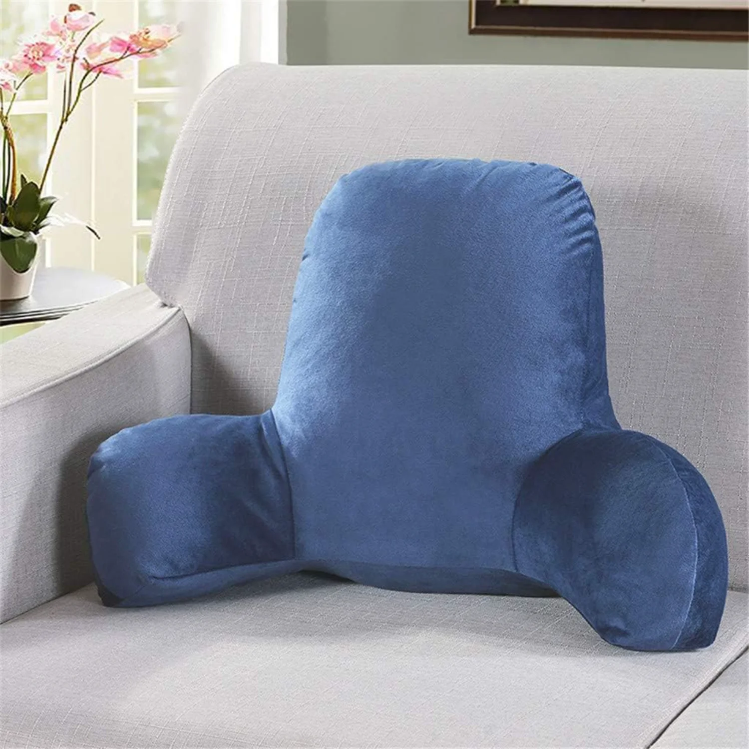 

20x15in Small Reading , Bed with Armrest, Back Backrest for Sitting in Bed, Reading & Bed Rest Pillows, Solid Color Back for B