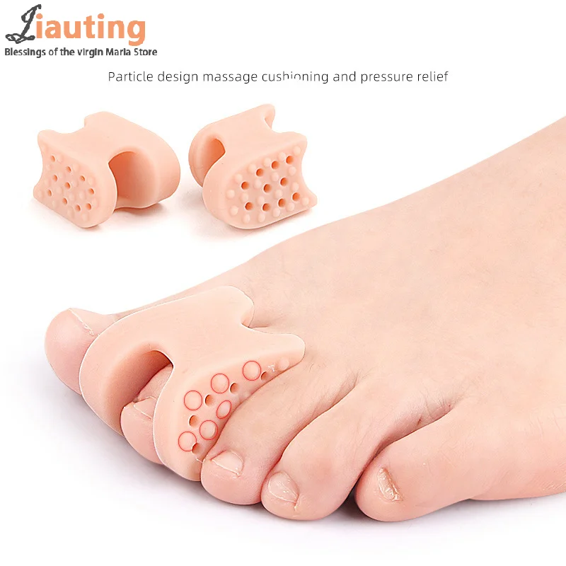 SEBS Thickened Single Hole Toe Splitter Toe Valgus Correction Bigfoot Overlapping Toe Separation Clip Soft Clamp Foot Separator