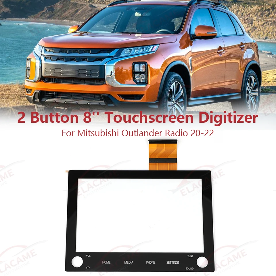 

For MITSUBISHI Outlander 2019-2022 8" Touch Screen Digitizer Setting Version 8740A040 8740A130 Car Radio Player Parts