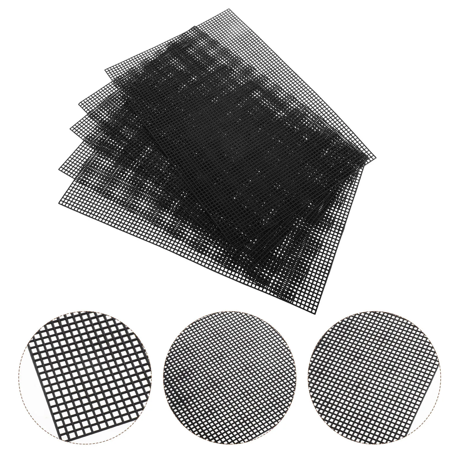 

5Pcs DIY Embroidery Fabric Plastic Canvas Mesh Sheets for Cross Stitching Needlework Crafts Portable Sturdy Base