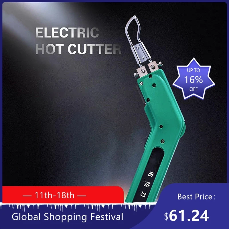 1908 2025 100W 220V Portable Hand-Held Heat Knife Fabric Rope Cutter Durable Hot Heating Tool for Banner Material 922
