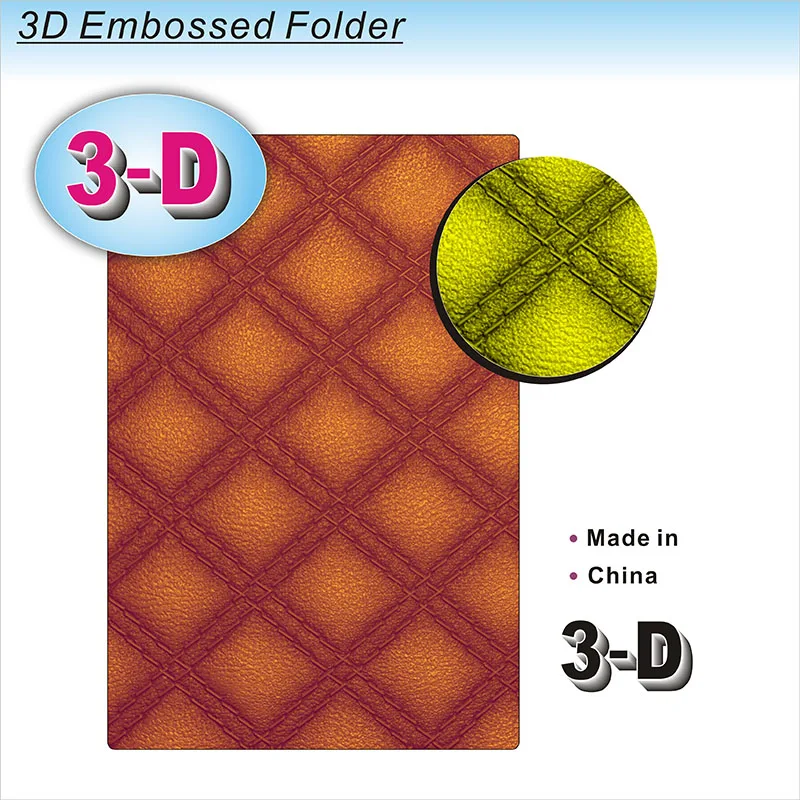 3d Texture Gradient - Embossed Folder - Quilting - Oak Paper Card Decorative Board Design, Embossed Cutting Mold, Clip Book, 202