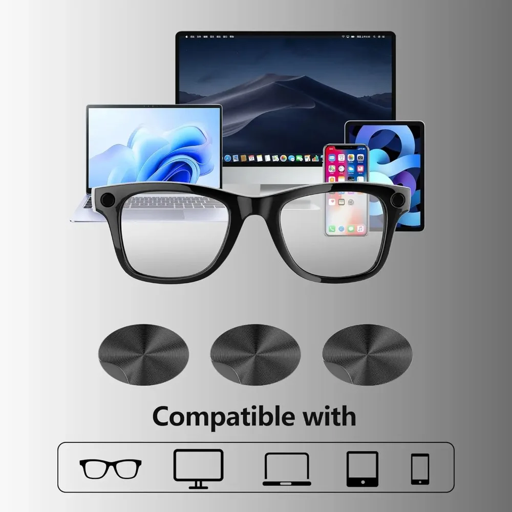 LED Light Cover for Ray-Ban Meta 2 for Way-farer/Skyler/Headliner Glasses Adjustable Light Blocker Glasses Shade Privacy Cover