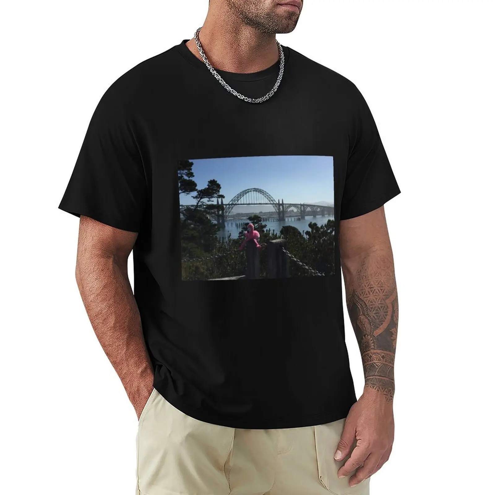 The Newport Bridge, Newport Oregon T-Shirt man t shirts for men T-Shirt