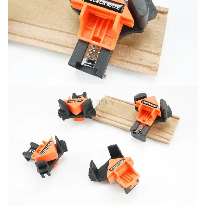 Woodworking Right Angle Clamp 90 Degrees Adjustable 5-22mm Photo Frame Sheet Spring Assembly Sub Clip Woodworking Manual Tools