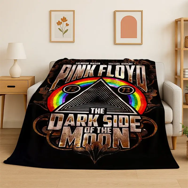 Music Pink F-Floyd Rock Band Soft Flannel Throw Blanket,Warm Cozy Blanket for Bed,Couch,Sofa,Bedroom,Living Room,Travel,Camping