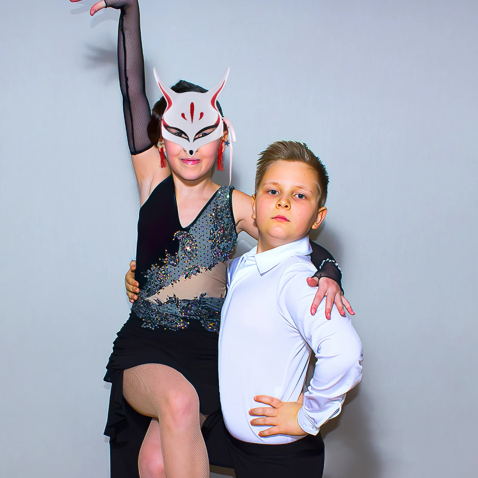 

Fox Mask Cosplay Face Adult Masquerade for Women Costumes Japanese Plastic Halloween