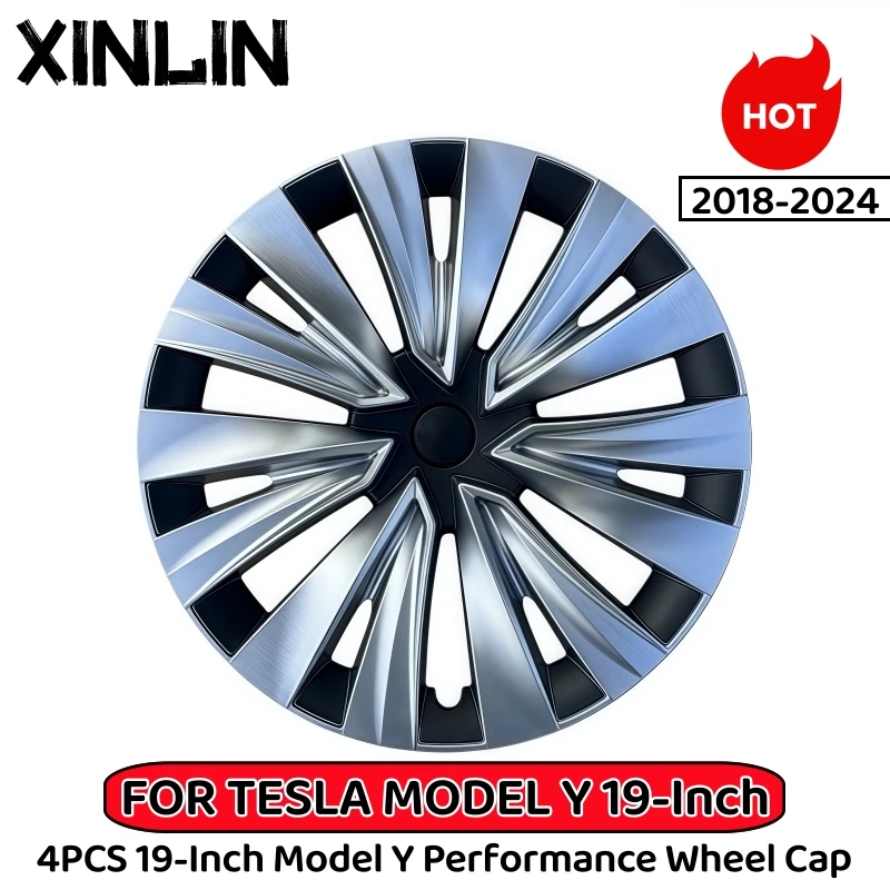 

Колпаки для колес Tesla Model Y 2018-2024, 4 шт., 19-дюймовая крышка колеса, сменная крышка ступицы колеса, полная крышка обода, аксессуары