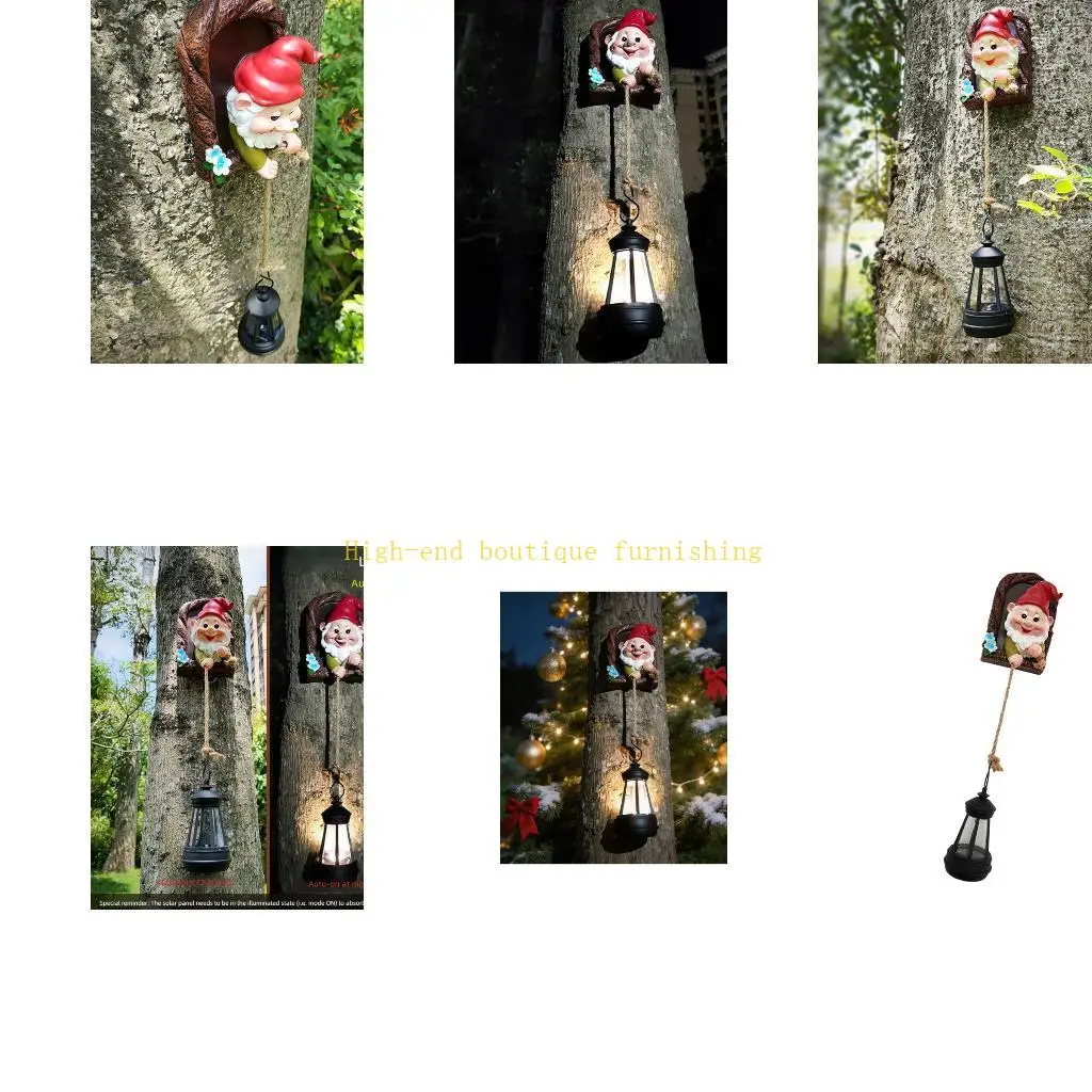 L9NB Solar Figure Light Accent for Entryway or Porch Display With Hanging Frame Small-Scale Form, and Garden Shelf Friendly