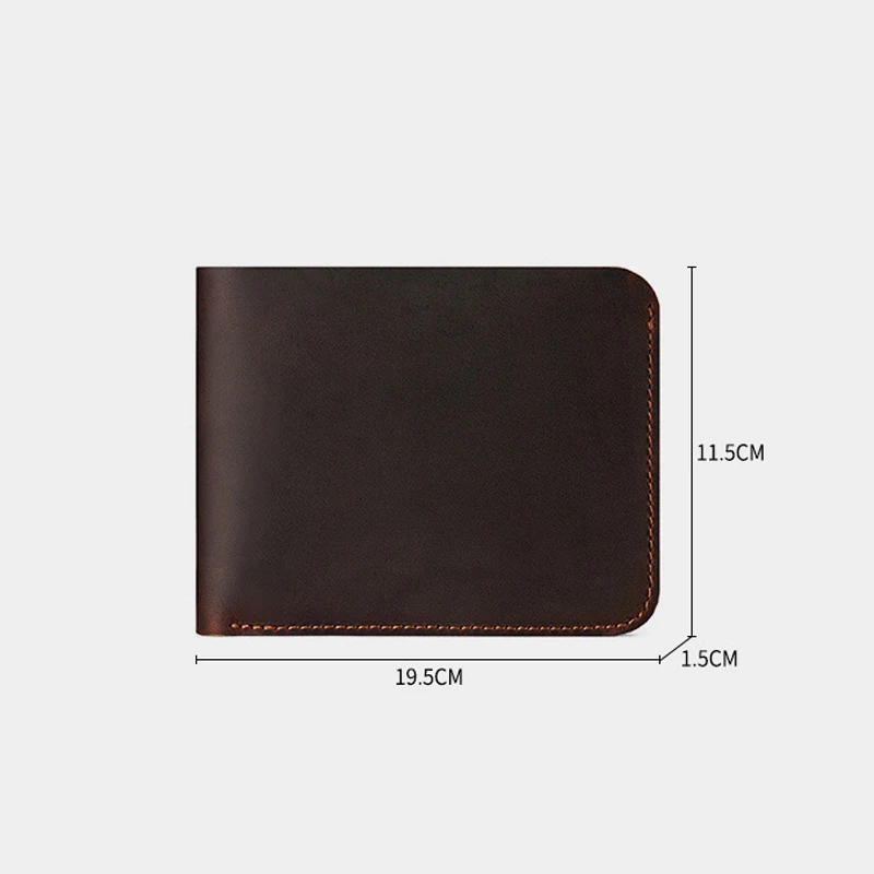 Genuine Leather Wallet for Men Large Capacity Convenient Bank Card Holder Daily Travel Small Purse Dropshipping Wholesale