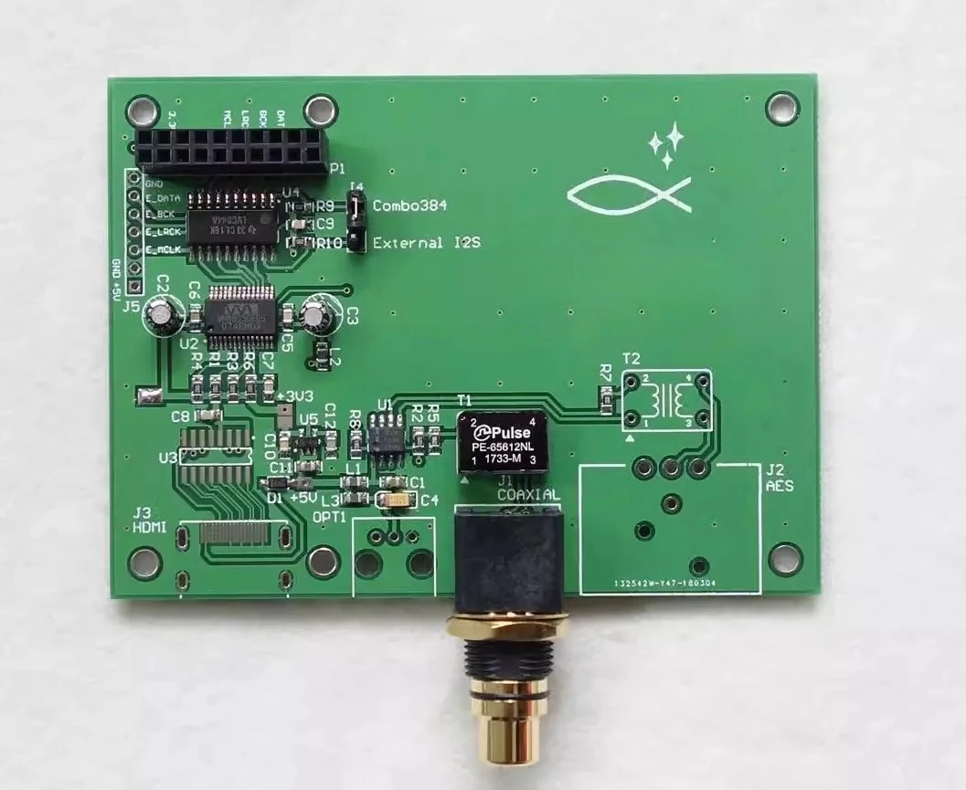 XMOSAmanero Italy USB Digital Interface I2S/IIS to Coaxial Optical SPDIF AES Output Board