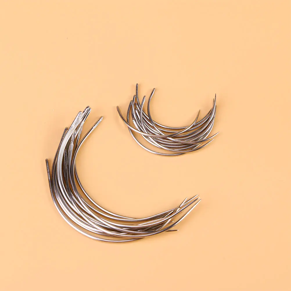 

96Pcs Stainless Steel Curved Big Eye Needles C Type Sewing Needles for Making Repair Craft Sewing Big Eye Needle