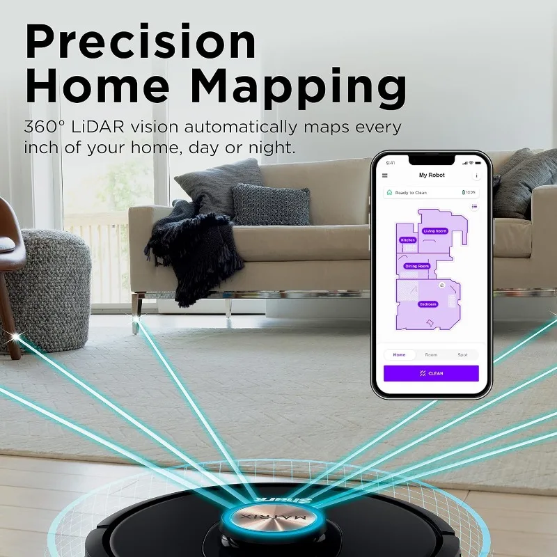 Matrix Self-Emptying Robot Vacuum with No Spots Missed on Carpets and Hard Floors, Precision Home Mapping, Perfect for Pet Hair