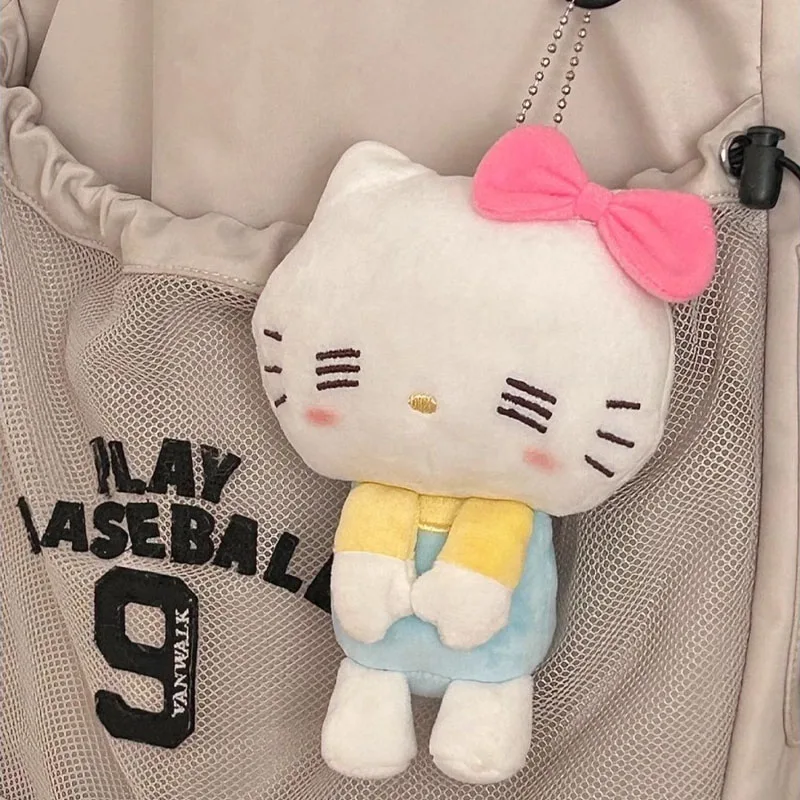 Sanrio Kawaii Speechless Hello Kitty Plush Toy Doll Backpack Pendant Keychain Creative Peripheral Girls Children's Holiday Gifts