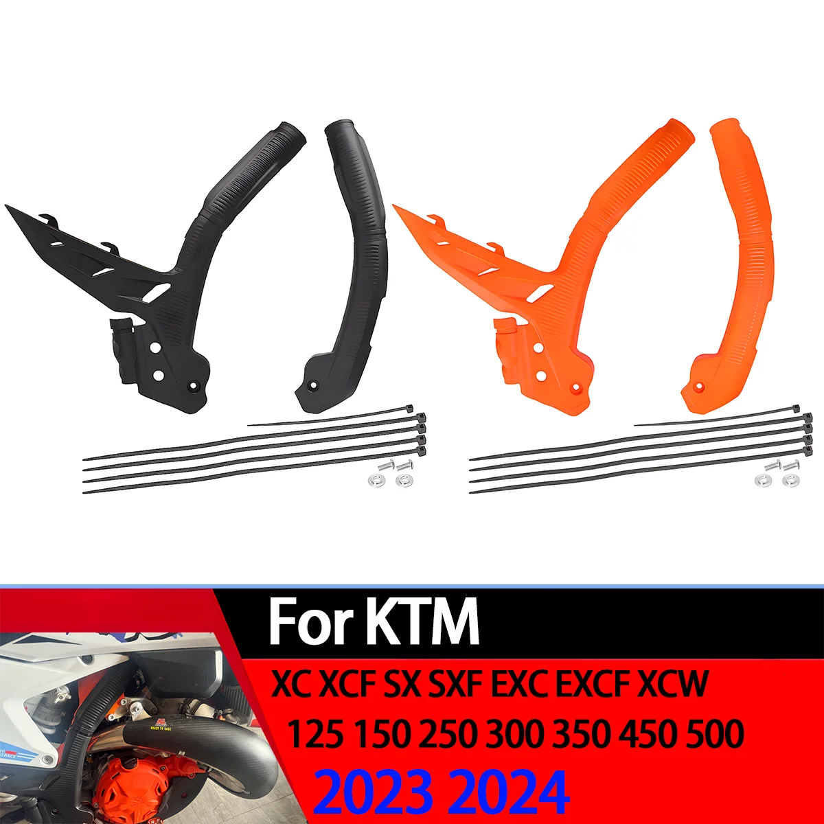 

Motorcycle Frame Guard Cover Protector For 125-450 XC SX XCF SXF 2023-2024 125-500 EXC EXCF XCW 2024 125 250 300 350 450 500