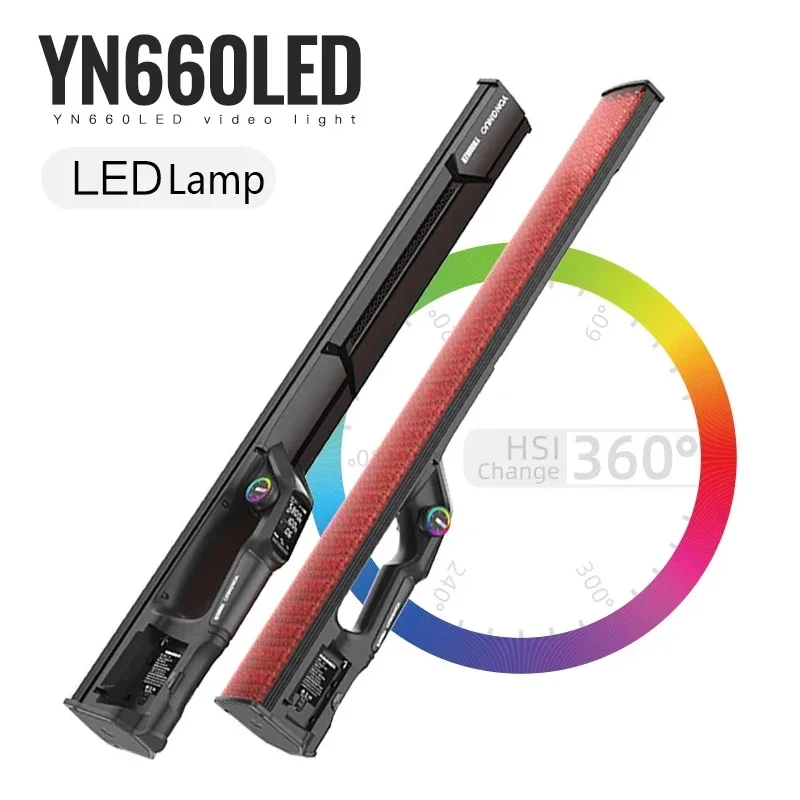 YONGNUO YN660LED светильник для фотосъемки с сенсорной регулировкой, двухцветный, 2000-9900k, RGB, цветной пульт дистанционного управления, портативная светодиодная лампа для видеосъемки